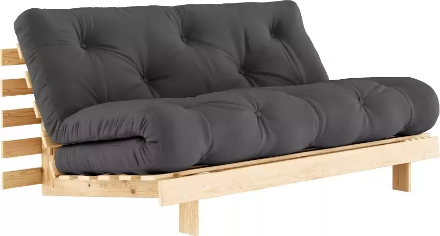 Karup Slaapbank Roots 160 slaapbank logeerbed bank met futonmatras Incl. futonmatras ligoppervlak 160x200 cm FSC gecertificeerd dennenhout (2 stuks) - Foto 5