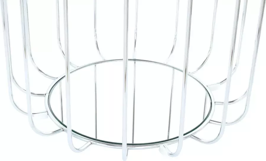 Kayoom Bijzettafel poef Comfortable 110 praktisch om te bouwen tot tafel of voetenbank poef met spiegelglas - Foto 3