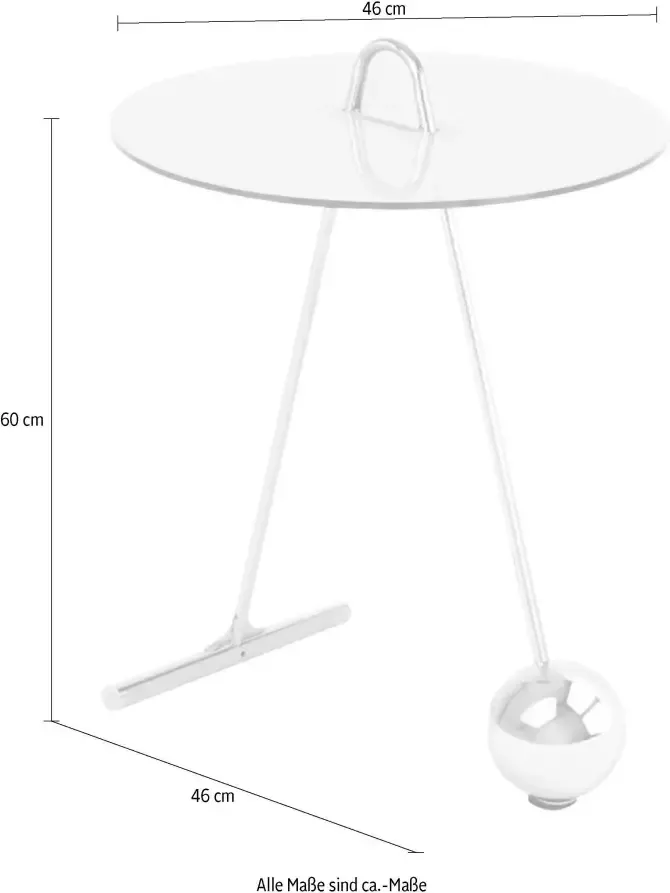 Kayoom Bijzettafel Pendulum 525 Marmerlook frame in pendule design praktisch draagbaar - Foto 2