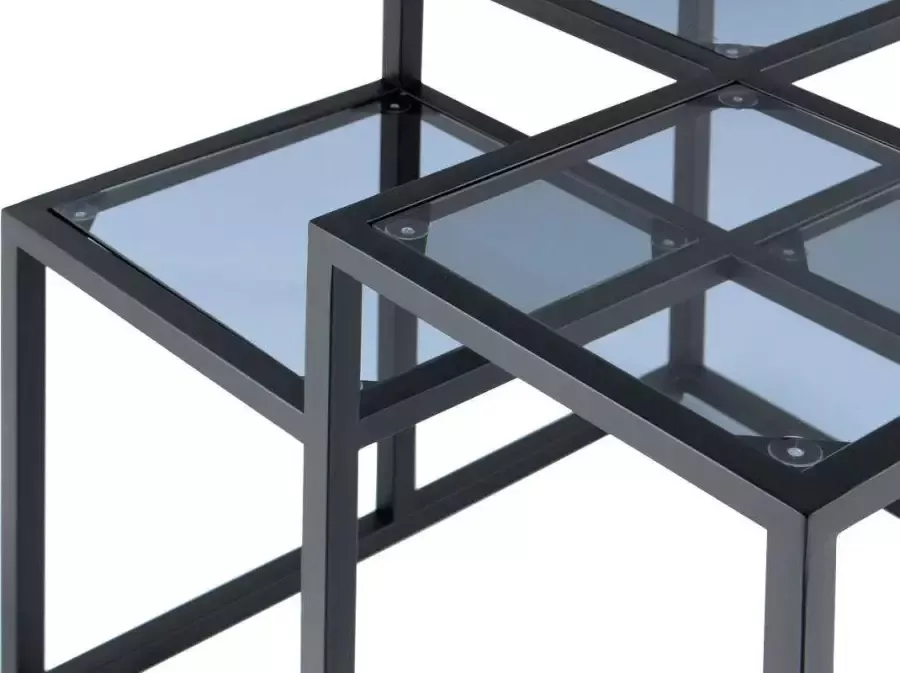Kayoom Bijzettafel Steps 625 getrapt metalen frame vierkante plateaus modern - Foto 4