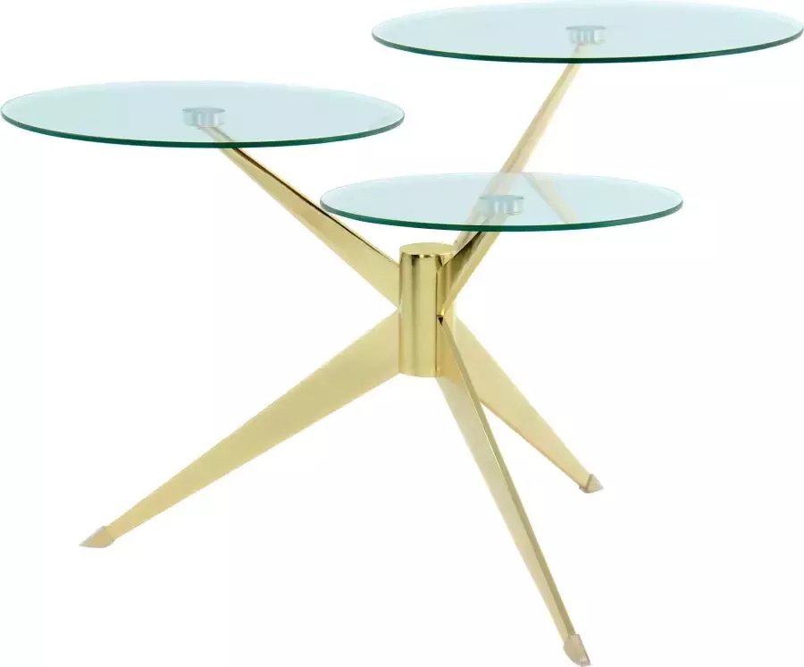 Kayoom Bijzettafel Triplet Drie tafelbladen op verschillende hoogtes retro design