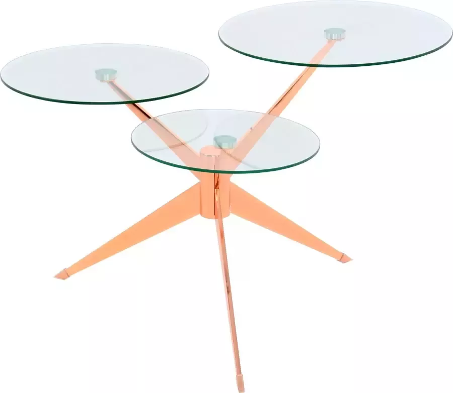Kayoom Bijzettafel Triplet Drie tafelbladen op verschillende hoogtes retro design - Foto 2