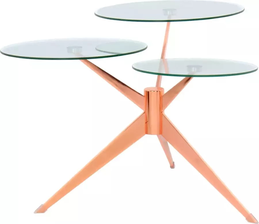 Kayoom Bijzettafel Triplet Drie tafelbladen op verschillende hoogtes retro design - Foto 3