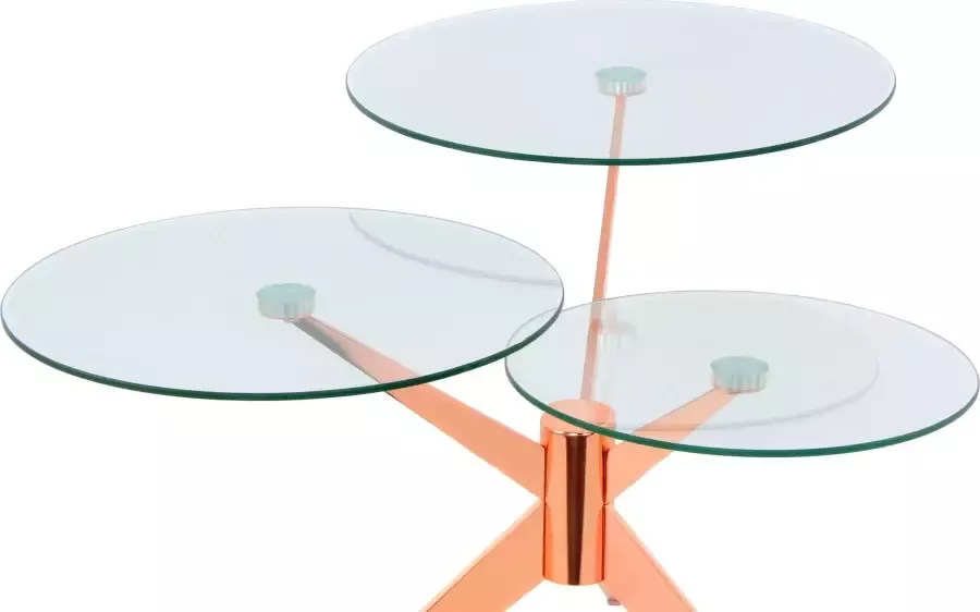 Kayoom Bijzettafel Triplet Drie tafelbladen op verschillende hoogtes retro design - Foto 5