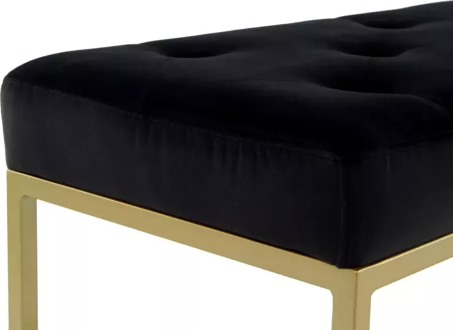 Kayoom Zithocker Sitzbank Cameron 125 Orange Gold comfortabel elegant met sierknopen (1 stuk) - Foto 2