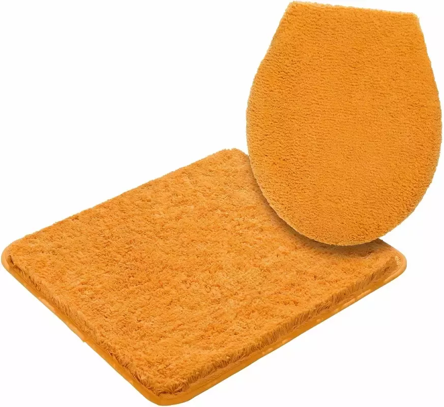 Kinzler J-10053 425 microvezel badmatset 2-delig toiletbrilhoes 47 x 50 cm en vloerkleed zonder uitsparing 50 x 55 cm terra - Foto 2