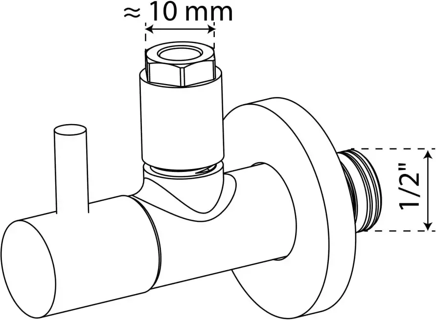 Kirchhoff Hoekventiel JONI Universele hoekventiel met snelsluiting ½". - Foto 5