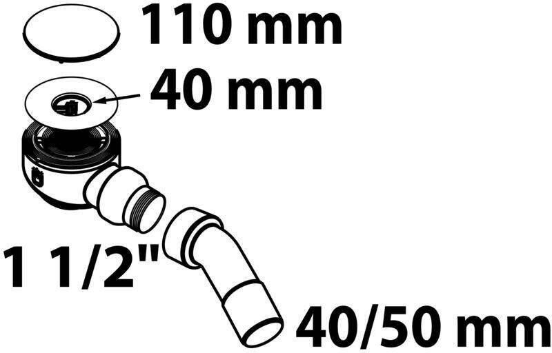 Kirchhoff Doucheafvoer 90 mm met deksel 110 mm