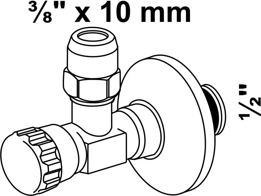 Kirchhoff Hoekventiel Universeel hoekventiel ½ inch zelfafsluitend ½' 23x50x90 mm - Foto 3