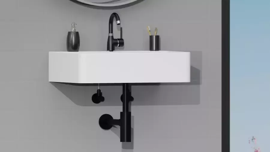 Kirchhoff Sifon Design-geurafsluiter Buisvormige geurafsluiter voor wastafels wasbakken - Foto 6
