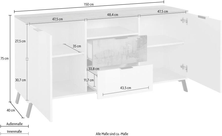 INOSIGN Dressoir CASANOVA Breedte ca. 150 cm - Foto 7