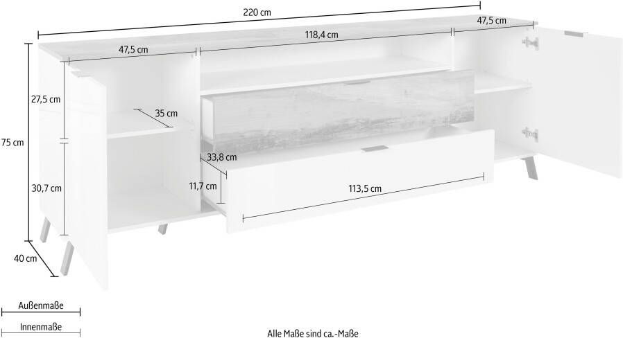 INOSIGN Dressoir CASANOVA Breedte ca. 220 cm - Foto 6