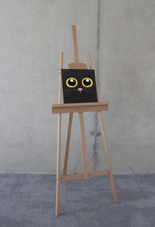 Komar Artprint op linnen BLACK CAT 30x30 cm (breedte x hoogte) artprint op spieraam (1 stuk) - Foto 3