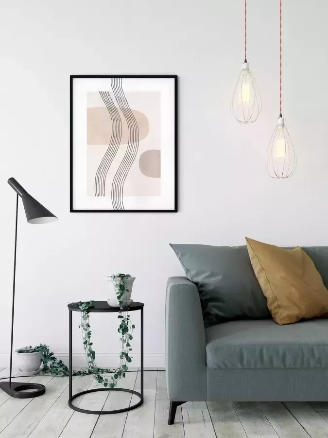 Komar Artprint Line Art Waves Kinderkamer slaapkamer woonkamer (1 stuk) - Foto 4