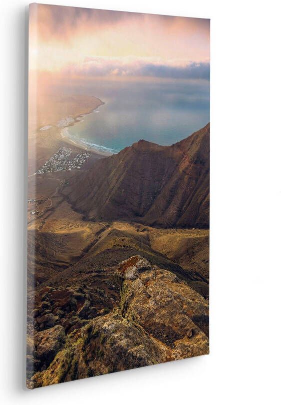 Komar Artprint op linnen Keilrahmenbild Cliffs of Famara Größe 40 x 60 cm 40x60 cm (breedte x hoogte) artprint op spieraam (1 stuk) - Foto 2