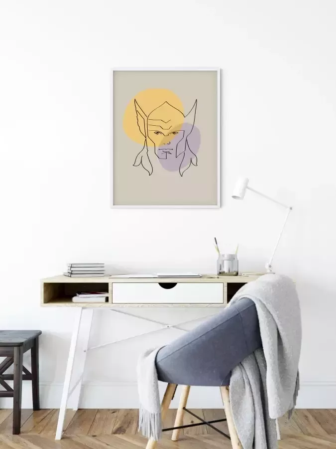 Komar Artprint Soulful Sanctuary Thor Head Kinderkamer slaapkamer woonkamer (1 stuk) - Foto 4