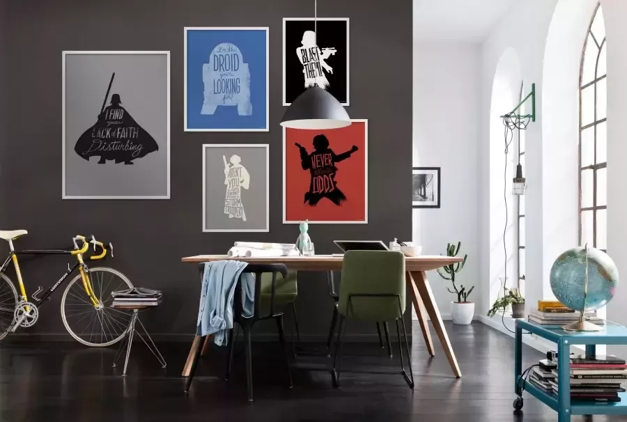 Komar Artprint Star Wars Silhouette Quotes Vader Kinderkamer slaapkamer woonkamer - Foto 3