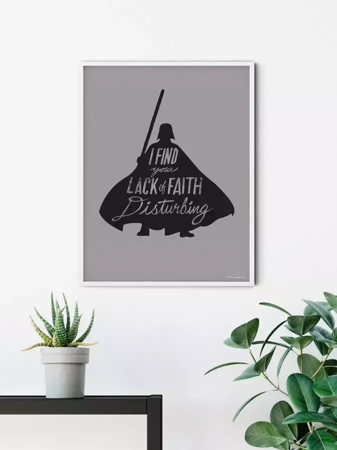 Komar Artprint Star Wars Silhouette Quotes Vader Kinderkamer slaapkamer woonkamer - Foto 2