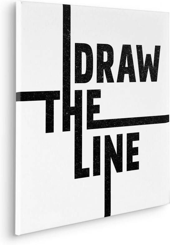 Komar Artprint op linnen Typo Draw the Line 60x60 cm (breedte x hoogte) artprint op spieraam (1 stuk) - Foto 4