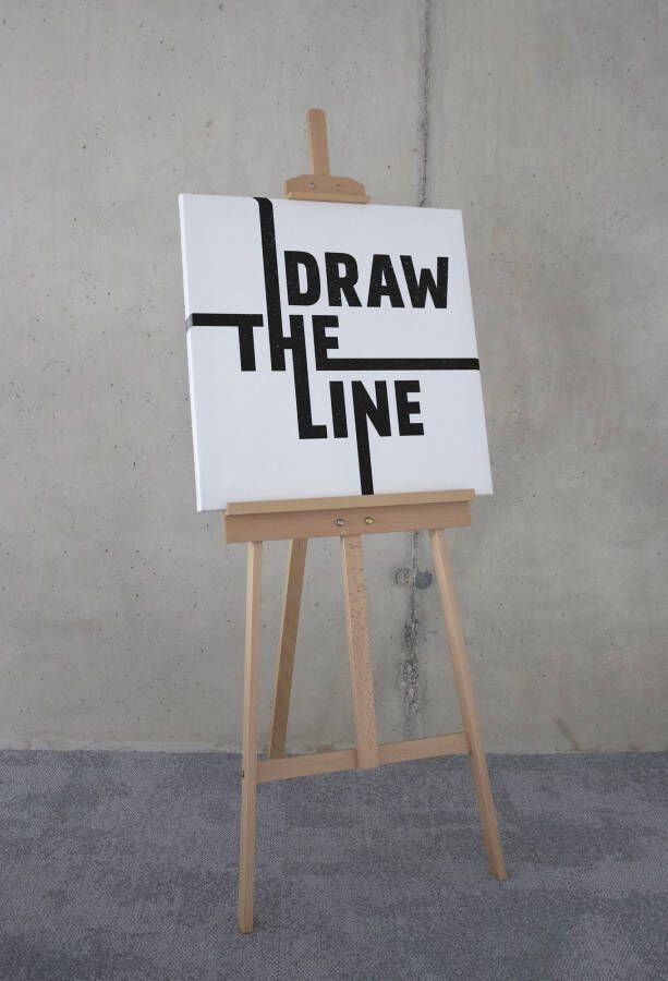 Komar Artprint op linnen Typo Draw the Line 60x60 cm (breedte x hoogte) artprint op spieraam (1 stuk) - Foto 3