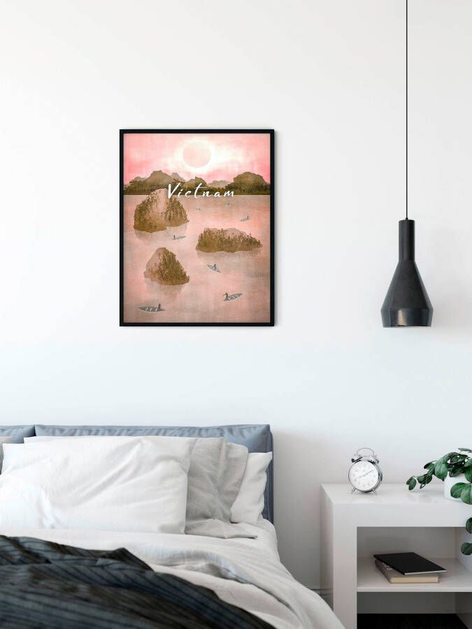 Komar Wanddecoratie Vintage Travel Vietnam Wanddecoratie zonder lijst (1 stuk) - Foto 4