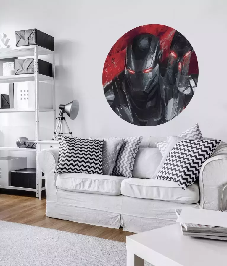 Komar Fotobehang Avengers Painting War-Machine 125 x 125 cm (breedte x hoogte) rond en zelfklevend - Foto 2
