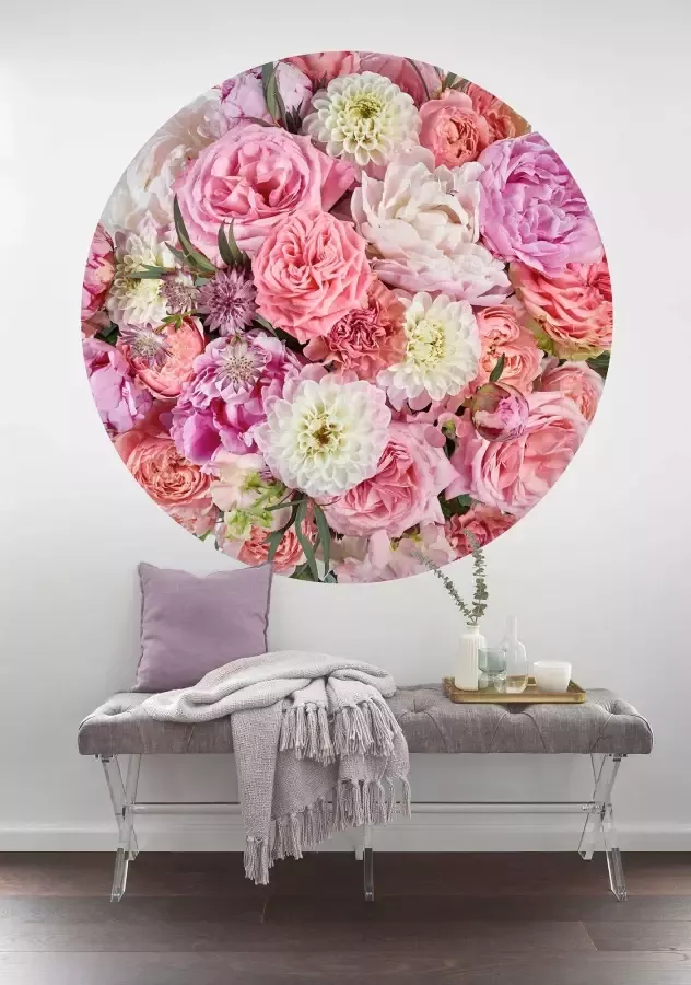 Komar Fotobehang Beautiful Blossoms 125 x 125 cm (breedte x hoogte) rond en zelfklevend (1 stuk)