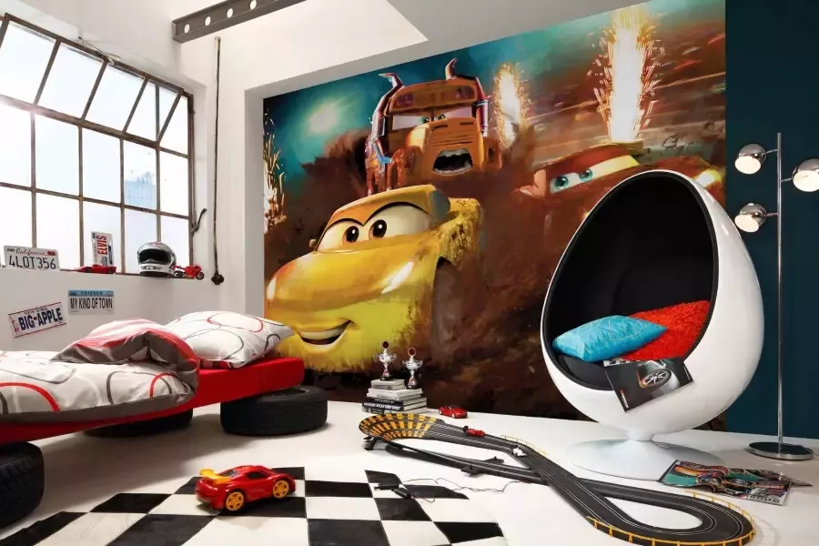 Komar Vliesbehang Digitale print vlies Cars Dirt Track Afmeting 350 x 250 cm - Foto 2