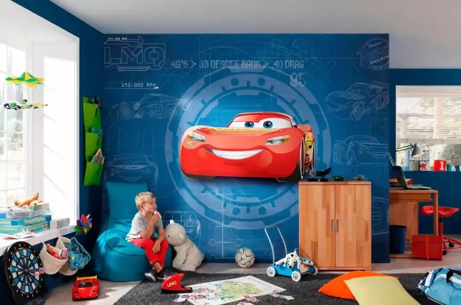 Komar Fotobehang Cars3 Blueprint Afmeting 368 x 254 cm (set) - Foto 3