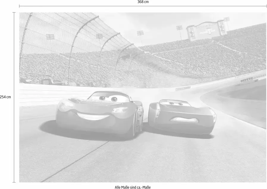 Komar Fotobehang Cars3 Curve Afmeting 368 x 254 cm (set) - Foto 2