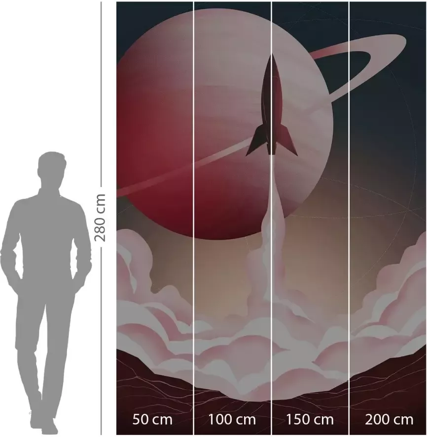 Komar Vliesbehang Digitale print vlies Explore the Universe Afmeting 200 x 280 cm