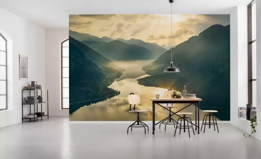 Komar Vliesbehang Digitale print vlies Gold Mountains Afmeting 400 x 250 cm (8 stuks) - Foto 2