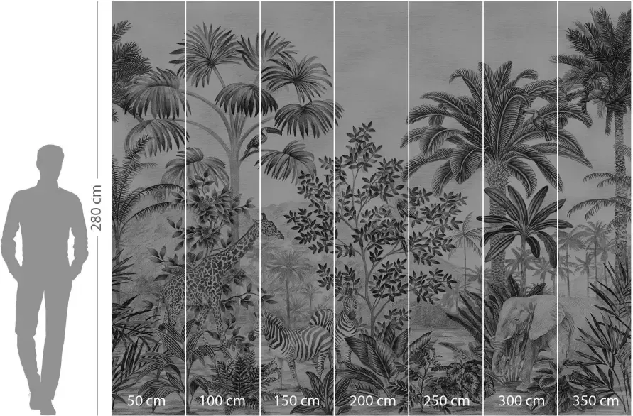 Komar Vliesbehang Jungle Evolution 350x280 cm (breedte x hoogte) - Foto 3