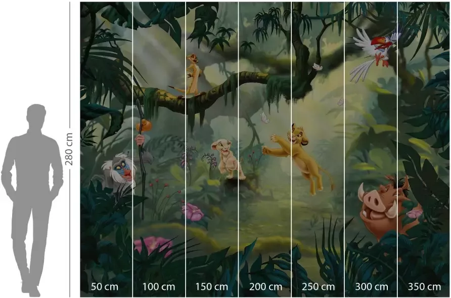 Komar Vliesbehang Digitale print vlies Lion King Hakuna Matata Afmeting 350 x 280 cm - Foto 3