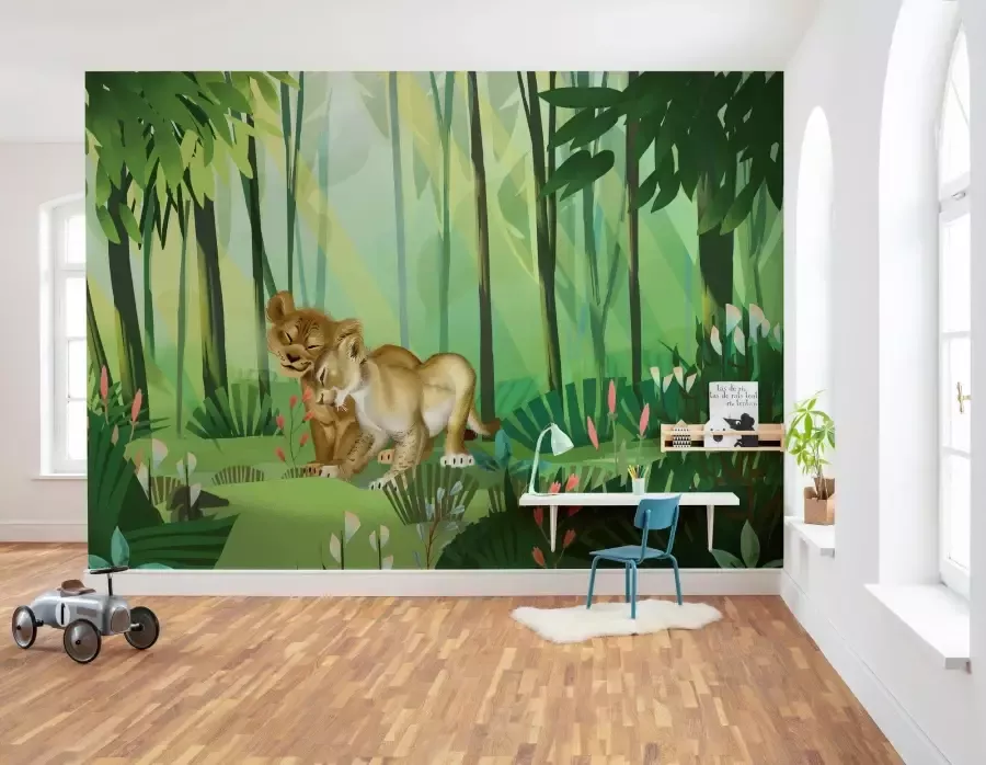 Komar Vliesbehang Digitale print vlies Lion King Love Afmeting 400 x 280 cm (set) - Foto 2