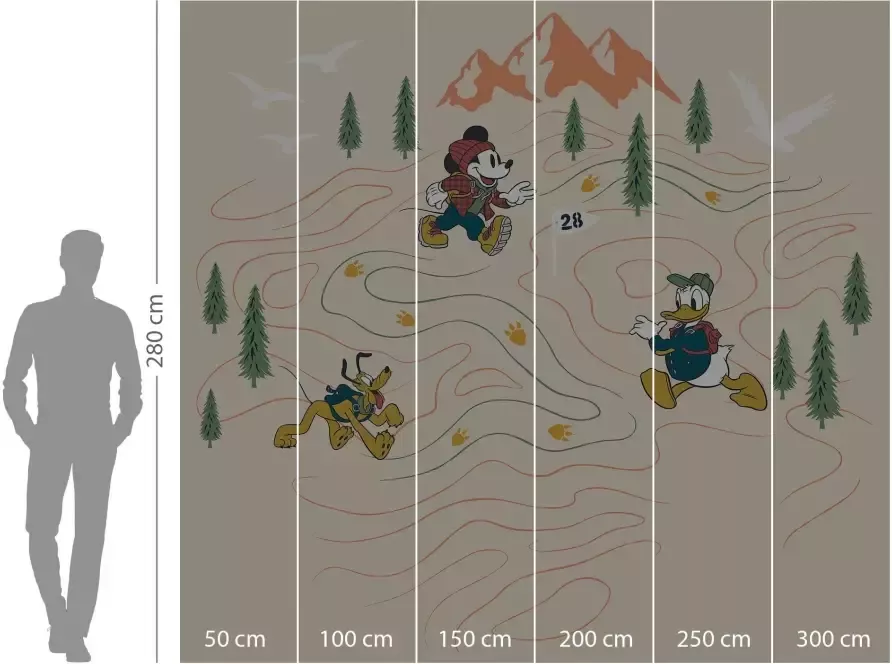 Komar Vliesbehang Mickey Meets the Mountain 300x280 cm (breedte x hoogte) - Foto 2