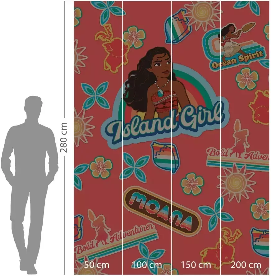 Komar Vliesbehang Moana Island Girl 200x280 cm (breedte x hoogte)