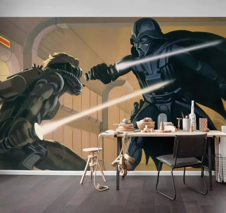Komar Vliesbehang Star Wars Classic RMQ Vader vs luik (set) - Foto 1