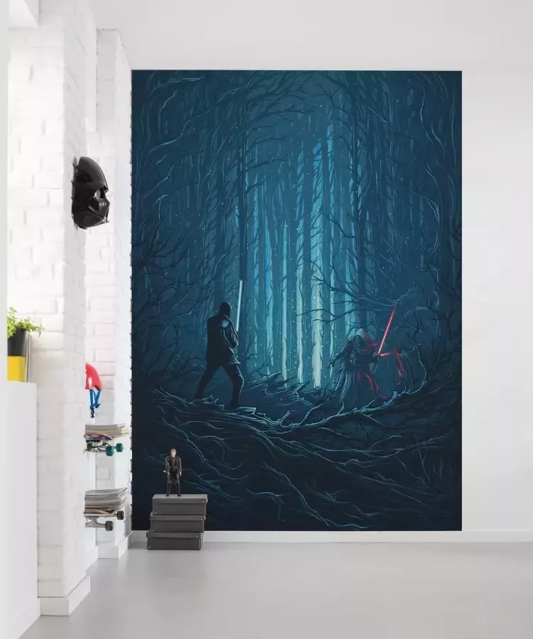 Komar Vliesbehang Star Wars Wood Fight 200x280 cm (breedte x hoogte) - Foto 1