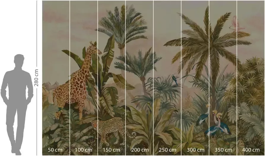 Komar Vliesbehang Digitale print vlies Tropical Vintage Garden Afmeting 400 x 280 cm - Foto 3