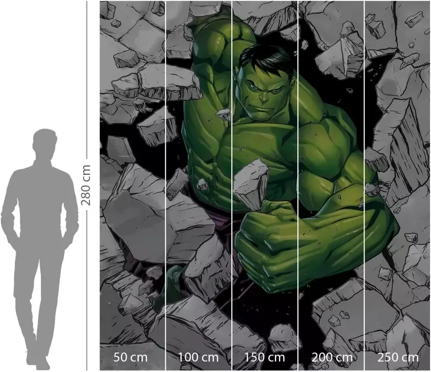 Komar Vliesbehang vlies-fotobehang Hulk Breaker 250 x 280 cm (breedte x hoogte)