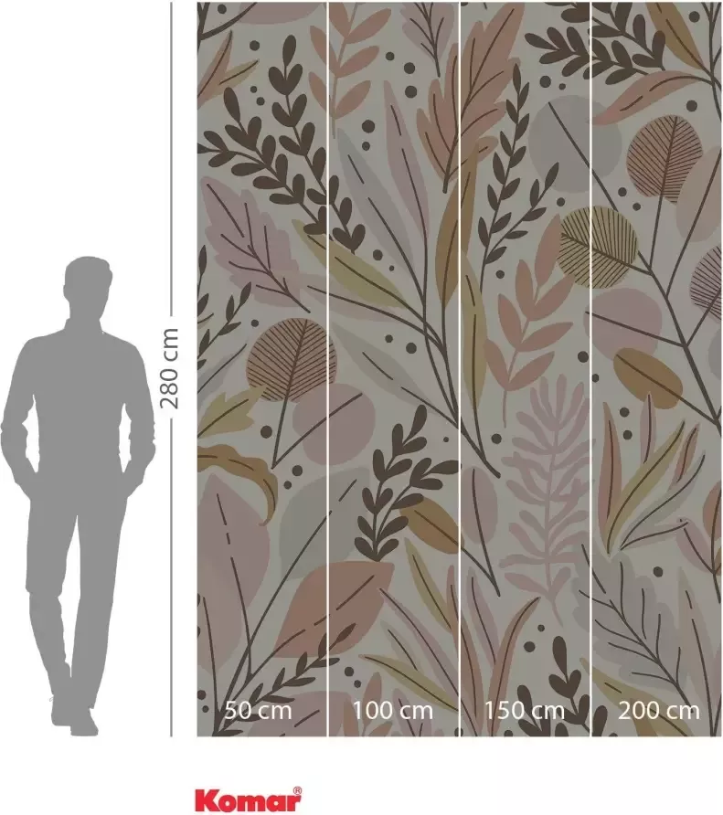 Komar Vliesbehang Digitale print vlies Twigs Afmeting 200 x 280 cm