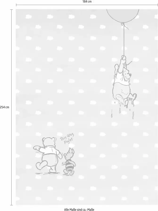 Komar Fotobehang Winnie Pooh Piglet (set) - Foto 3