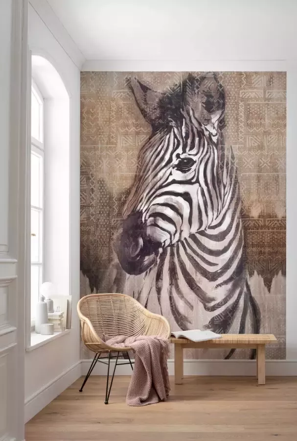 Komar Vliesbehang Zebra Woonkamer slaapkamer - Foto 3