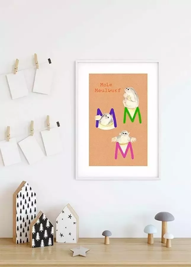 Komar Poster ABC animal M Kinderkamer slaapkamer woonkamer - Foto 2