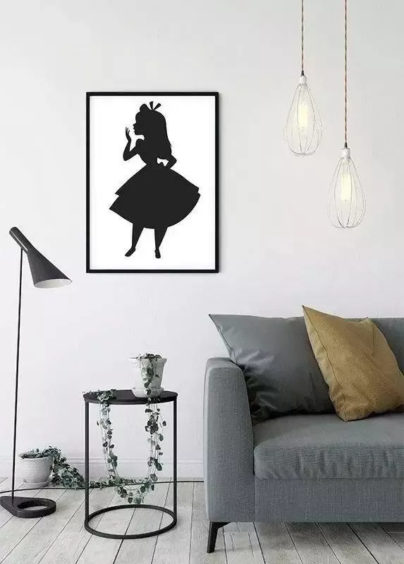 Komar Poster Alice silhouet Kinderkamer slaapkamer woonkamer - Foto 4