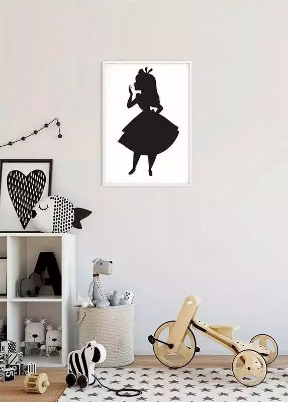 Komar Poster Alice silhouet Kinderkamer slaapkamer woonkamer - Foto 5