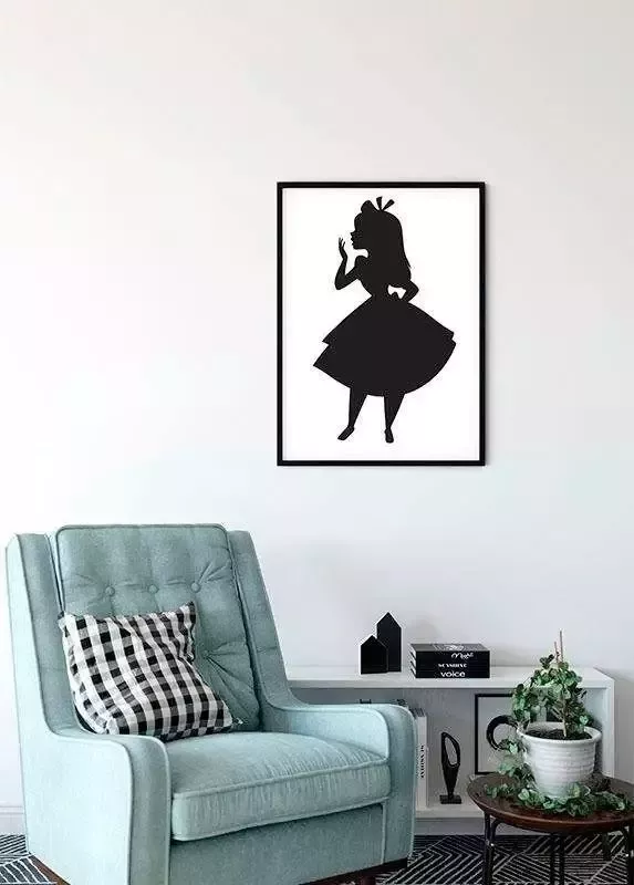 Komar Poster Alice silhouet Kinderkamer slaapkamer woonkamer - Foto 6