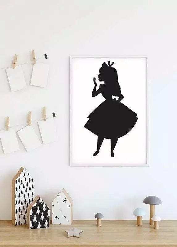 Komar Poster Alice silhouet Kinderkamer slaapkamer woonkamer - Foto 4