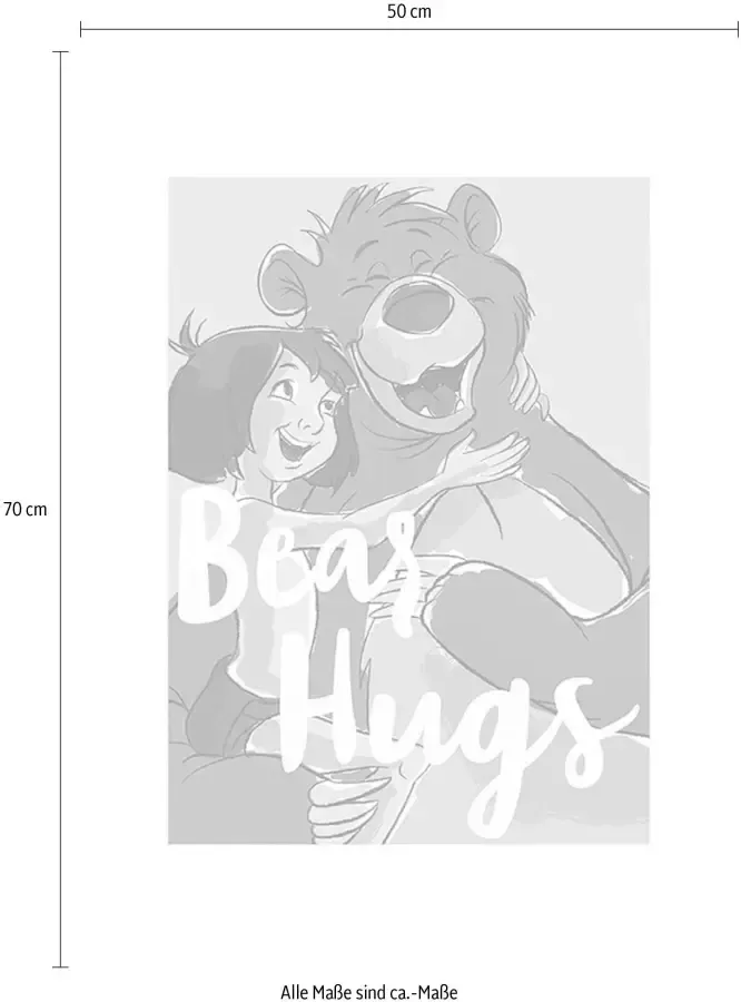 Komar Poster Bear Hug Kinderkamer slaapkamer woonkamer - Foto 2